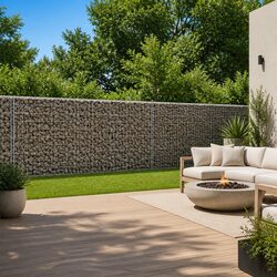 Durable Gabion Basket with Cover 1100x100x100 cm