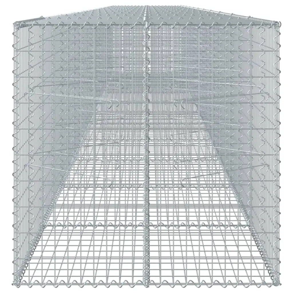 Gabion Basket Galvanised Iron Wire 1100x100x100 cm Silver Garden Cage