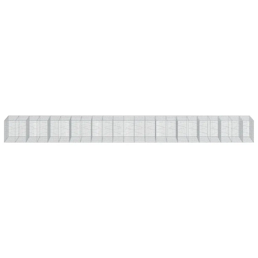 Gabion Basket Galvanised Iron 1150x100x100 cm Silver