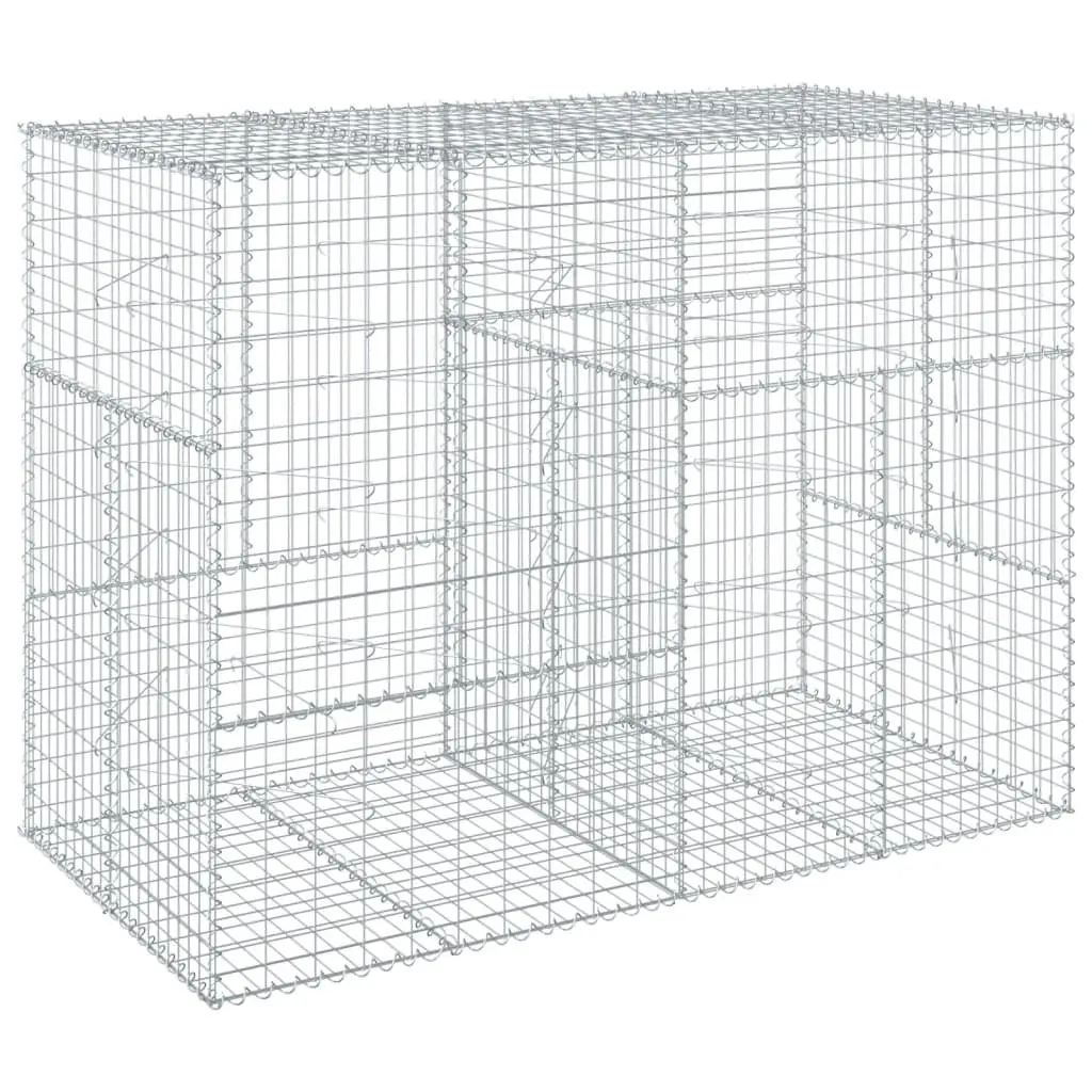 Gabion Basket Galvanised Iron Wire 200x100x150 cm Silver