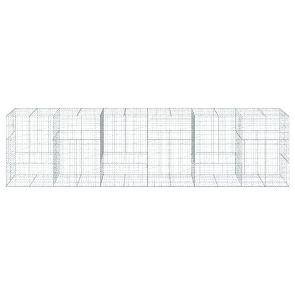 Gabion Basket Galvanised Iron Wire 600x100x150 cm Silver