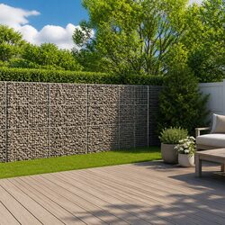 Durable Galvanised Iron Gabion Basket with Cover 700x100x150 cm