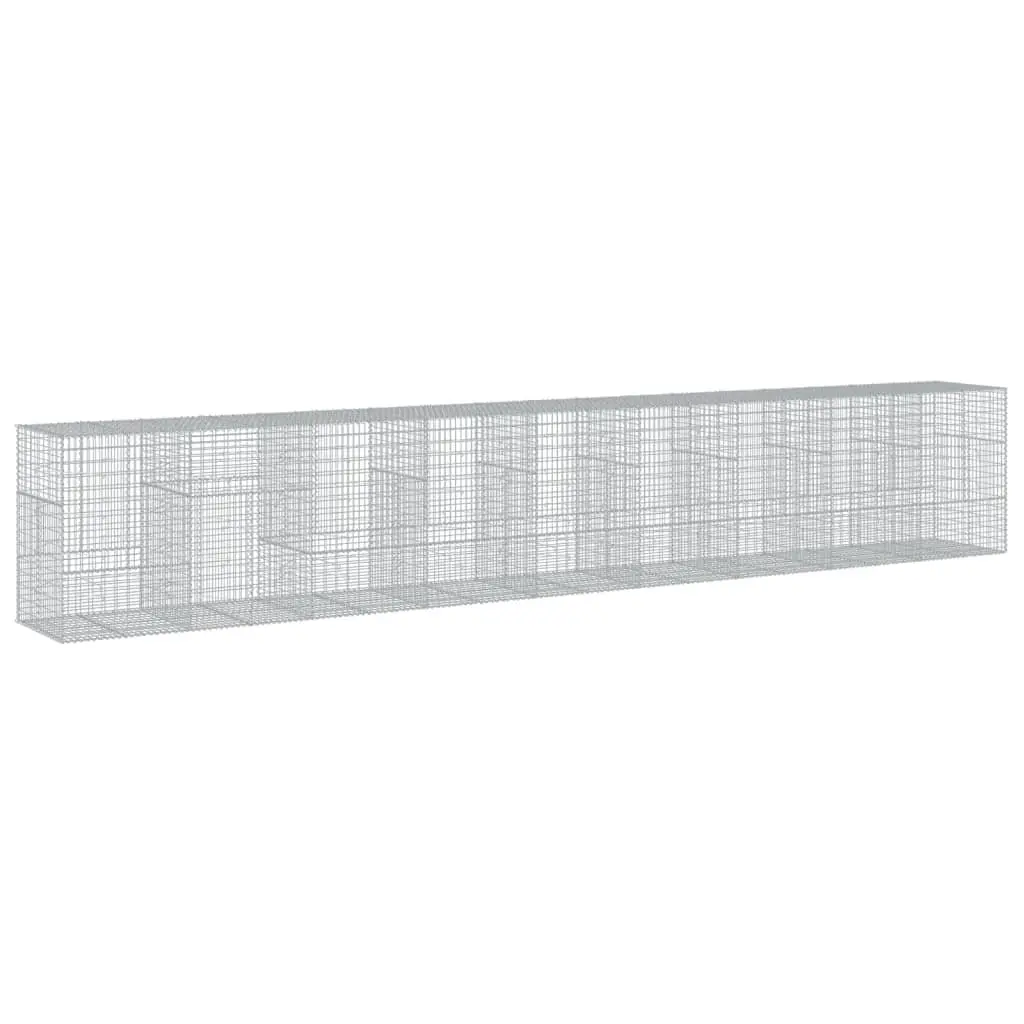 Gabion Basket Galvanised Iron 900x100x150 cm Silver