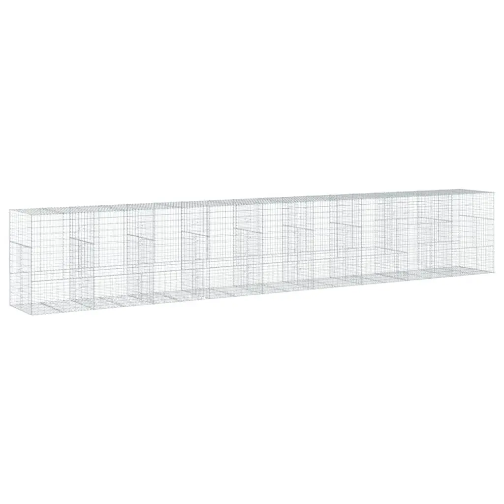 Gabion Basket Galvanised Iron 900x100x150 cm Silver