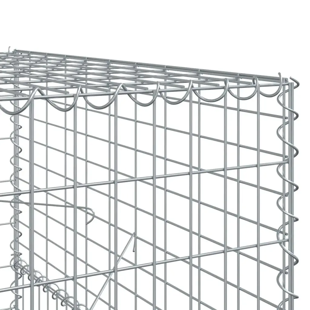Gabion Basket Galvanised Iron 900x100x150 cm Silver