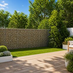 Durable Gabion Basket with Cover 1100x100x150 cm