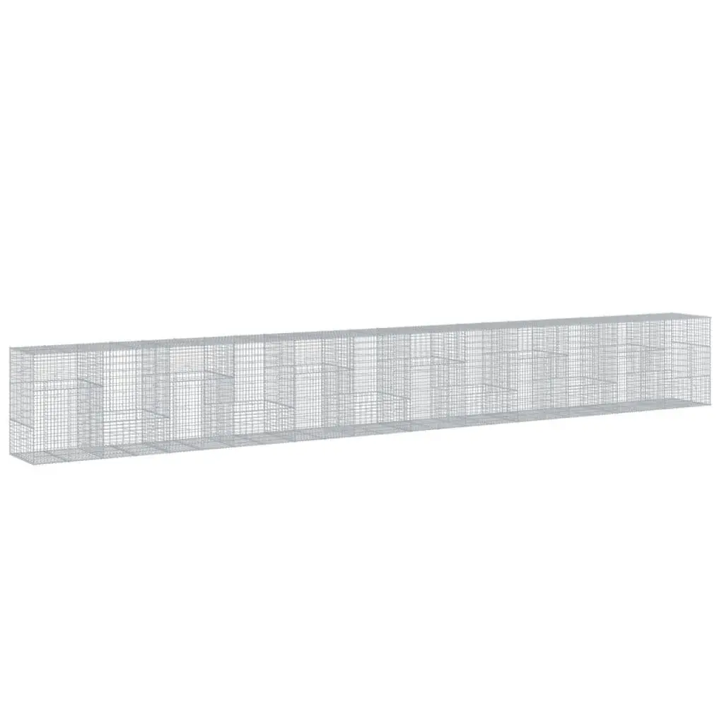 Gabion Basket Galvanised Iron 1200x100x150 cm Silver