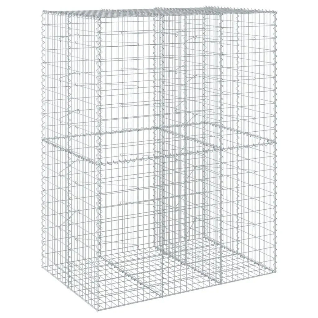 Gabion Basket Galvanised Iron Wire 150x100x200cm Silver
