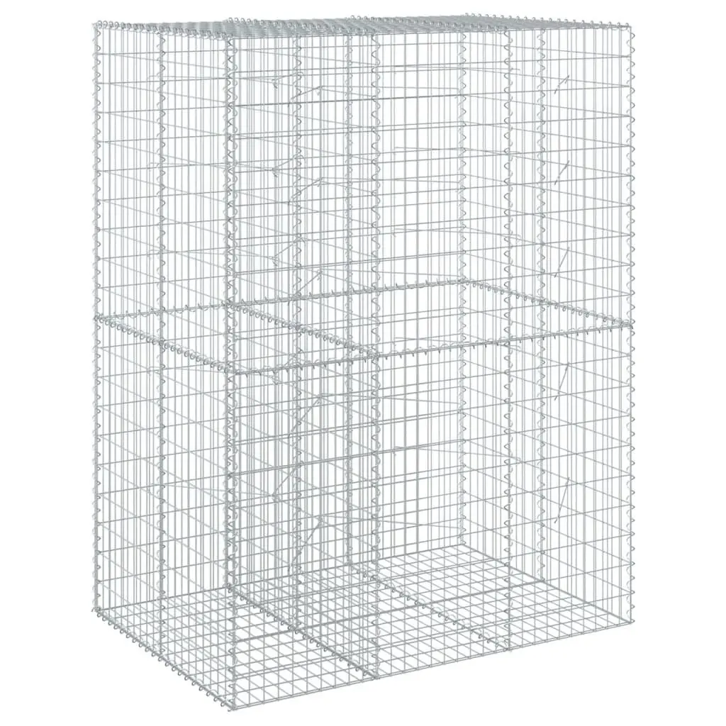 Gabion Basket Galvanised Iron Wire 150x100x200cm Silver
