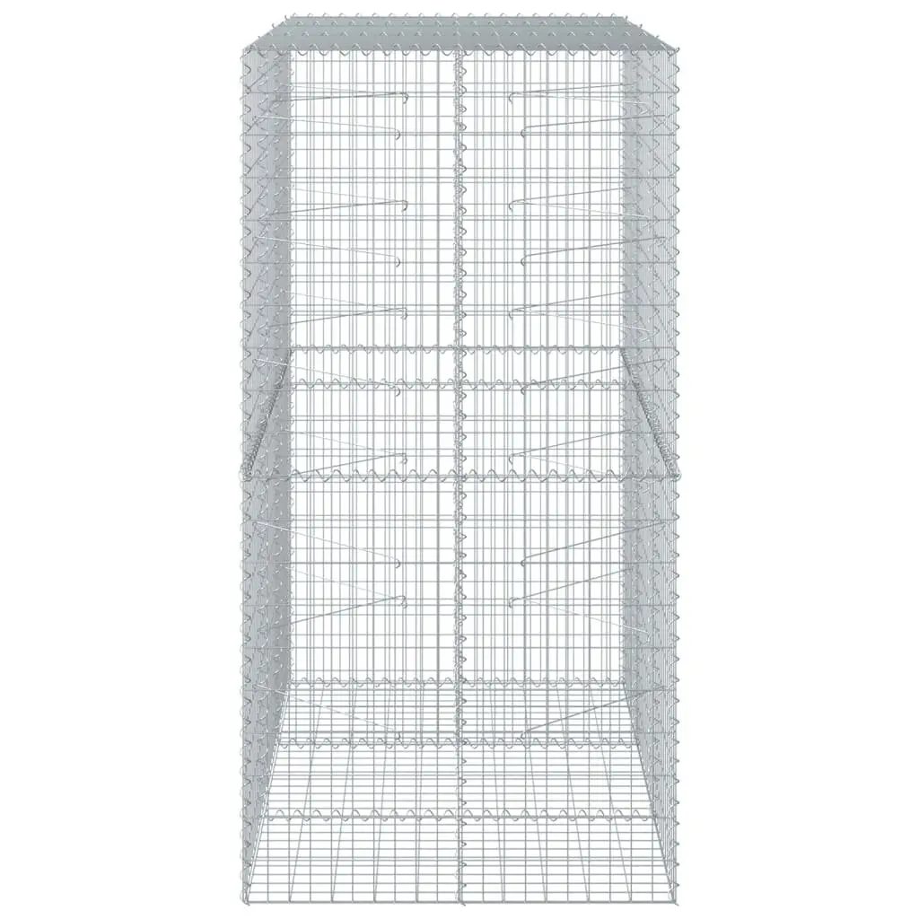 Gabion Basket Galvanised Iron Wire 150x100x200cm Silver
