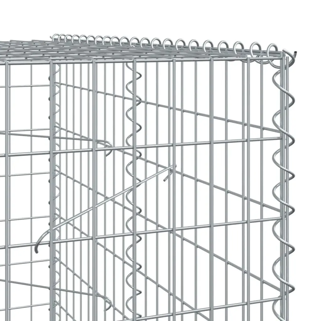 Gabion Basket Galvanised Iron Wire 150x100x200cm Silver
