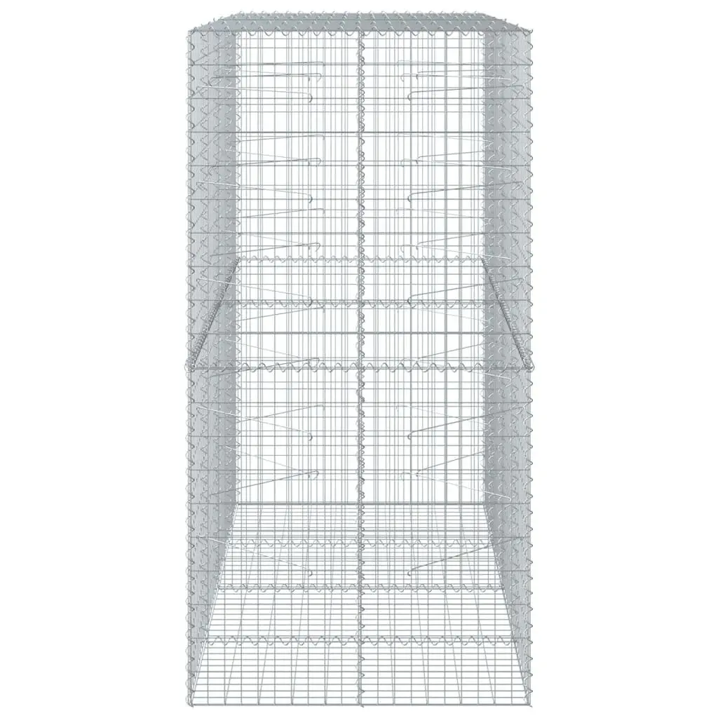 Gabion Basket Galvanised Iron Wire 200x100x200 cm Silver