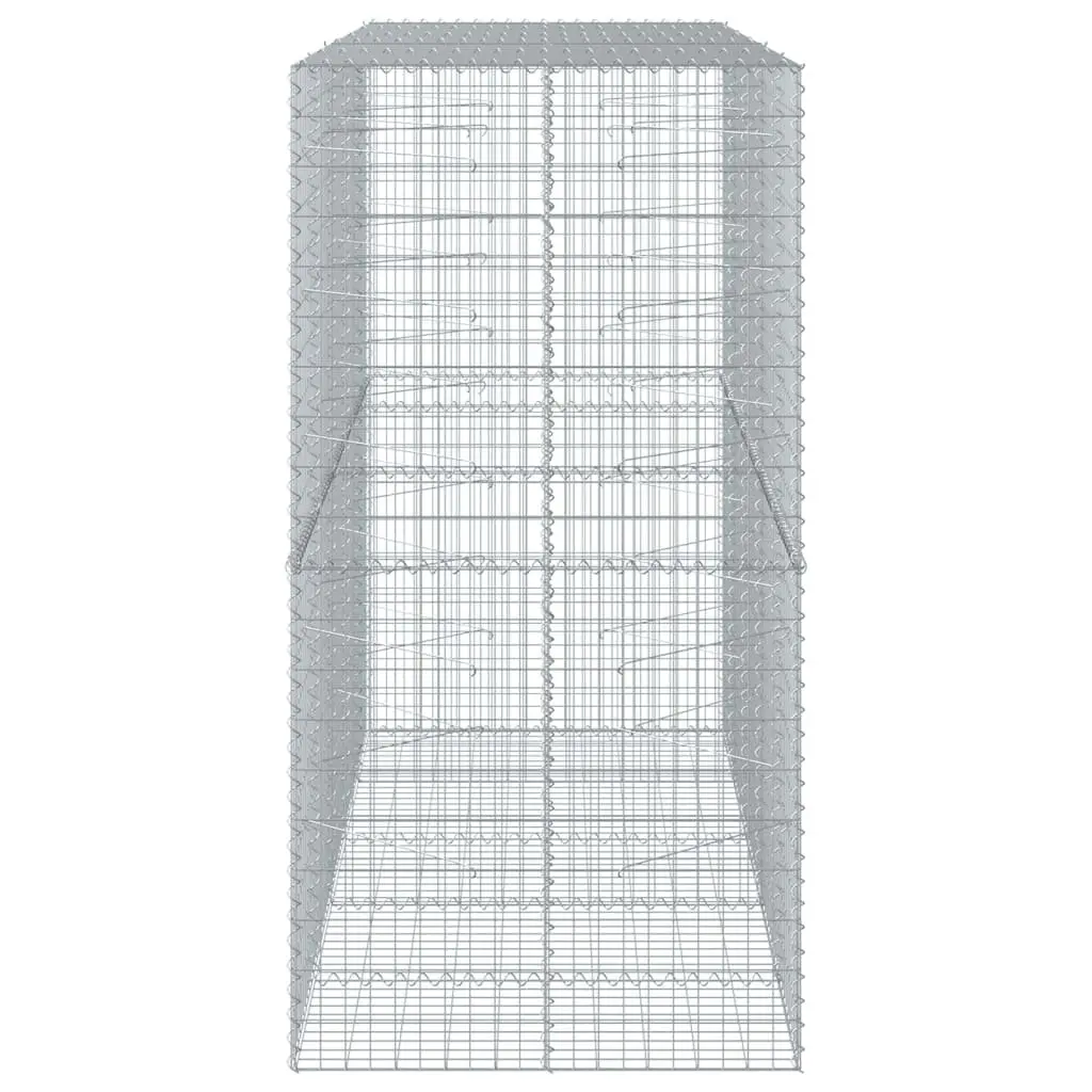 Gabion Basket Galvanised Iron Wire 250x100x200 cm Silver