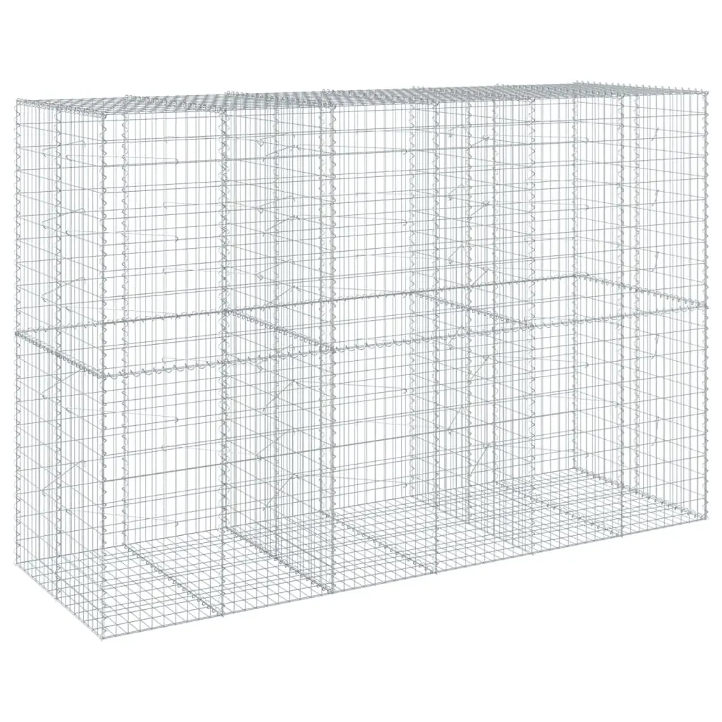 Gabion Basket Galvanised Iron Wire 300x100x200 cm Silver Garden Planter