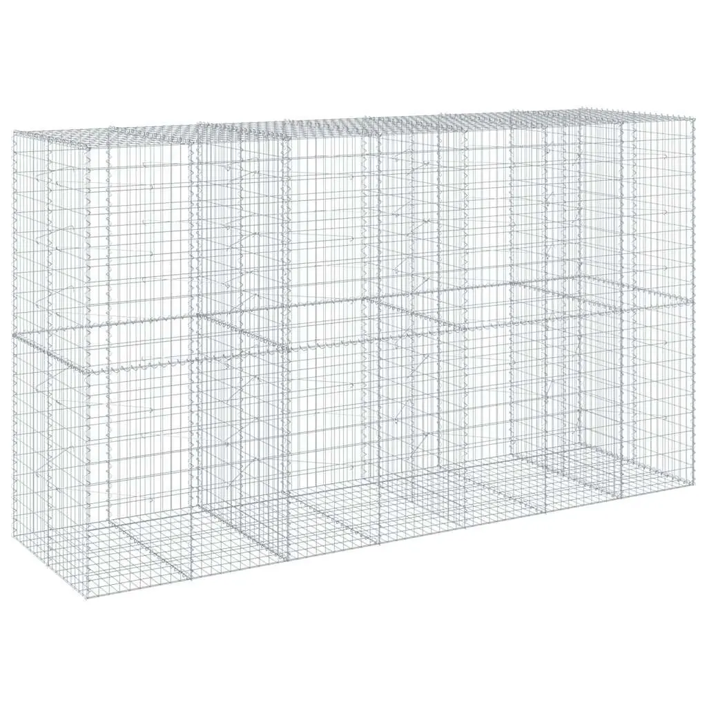 Gabion Basket Galvanised Iron Wire 350x100x200cm Silver
