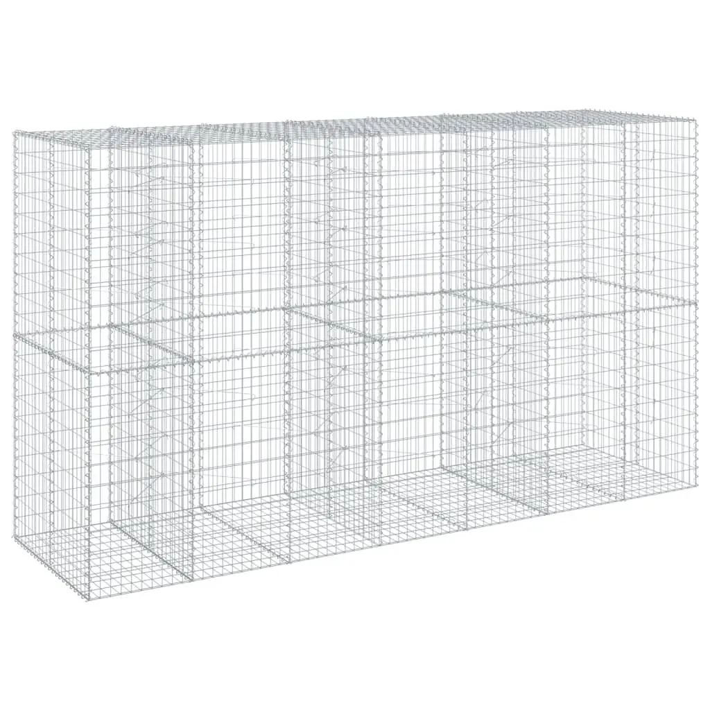 Gabion Basket Galvanised Iron Wire 350x100x200cm Silver