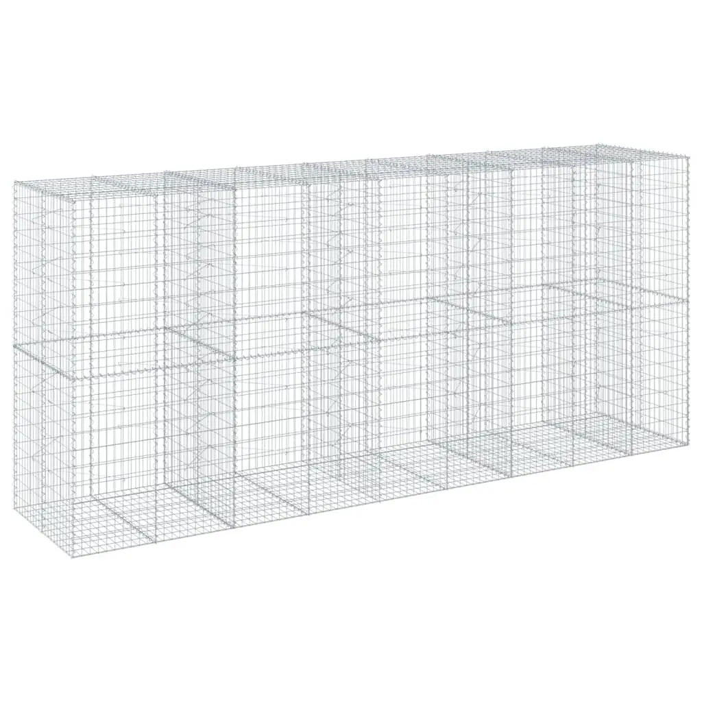 Gabion Basket Galvanised Iron Wire 450x100x200 cm Silver