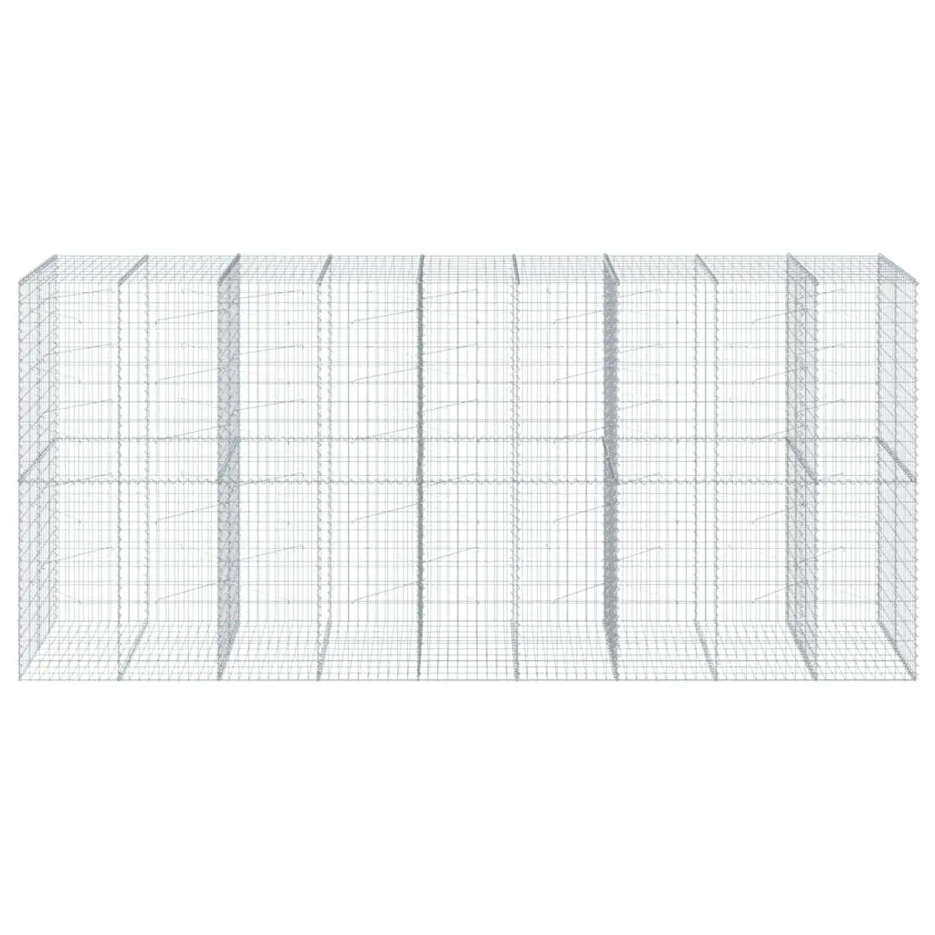 Gabion Basket Galvanised Iron Wire 450x100x200 cm Silver