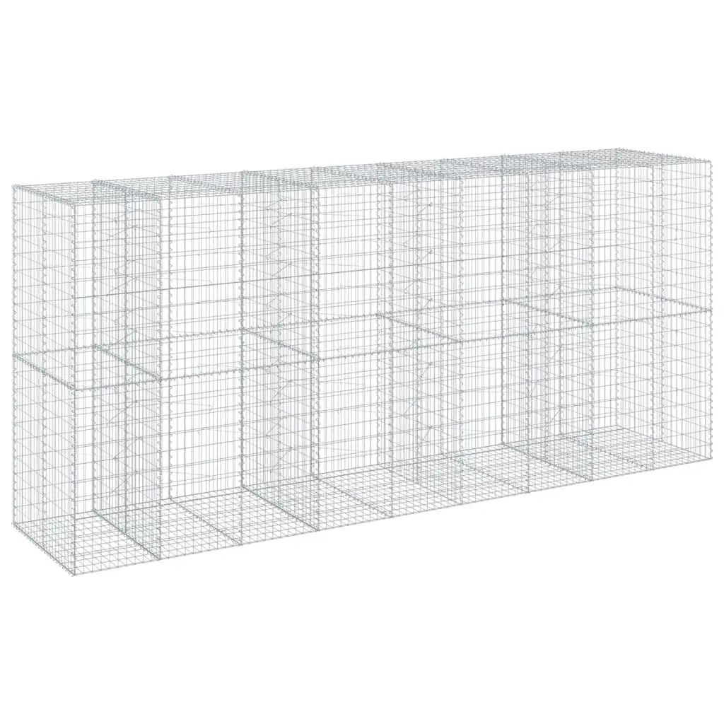 Gabion Basket Galvanised Iron Wire 450x100x200 cm Silver