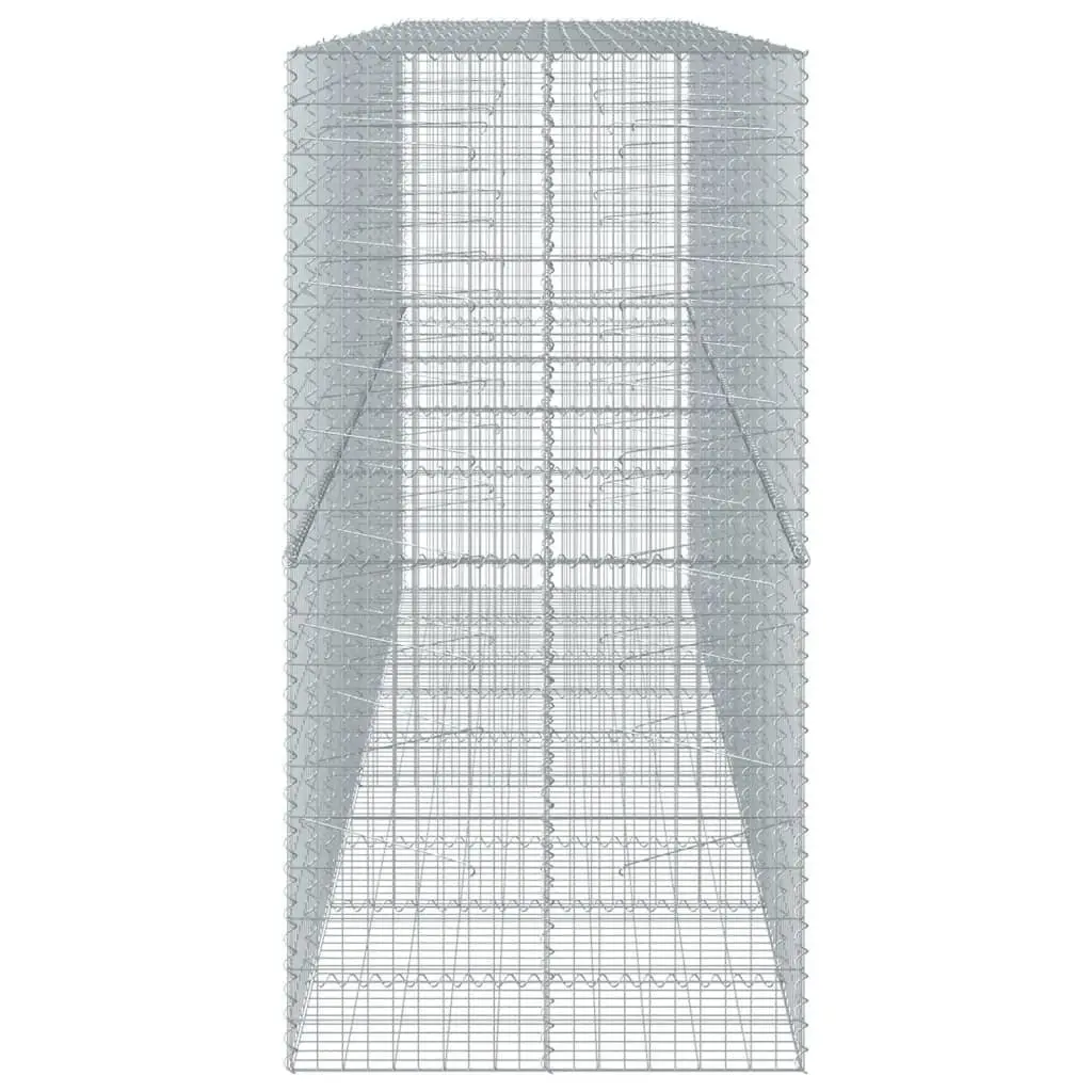 Gabion Basket Galvanised Iron Wire 450x100x200 cm Silver
