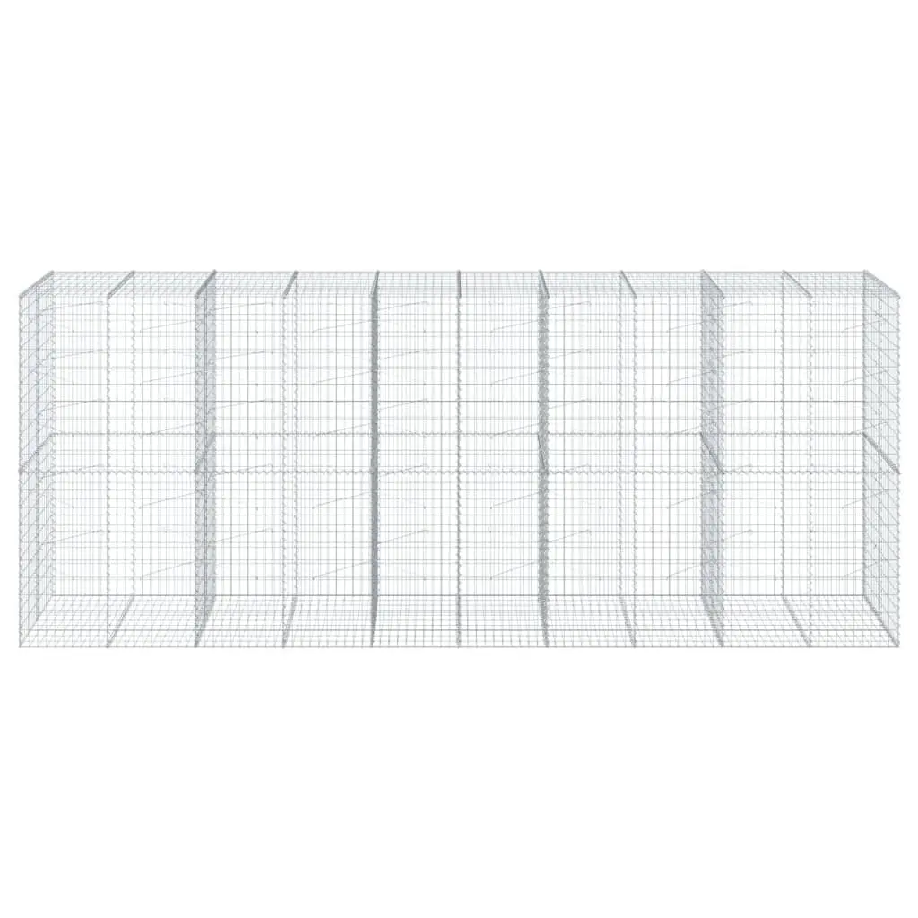 Gabion Basket Galvanised Iron Wire 500x100x200 cm Silver