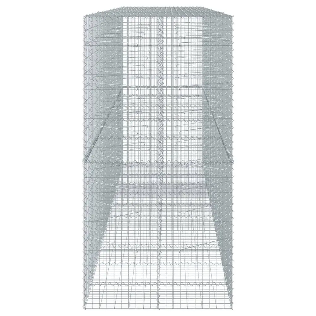 Gabion Basket Galvanised Iron Wire 500x100x200 cm Silver