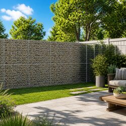 Durable Galvanised Iron Gabion Basket with Cover 550x100x200 cm