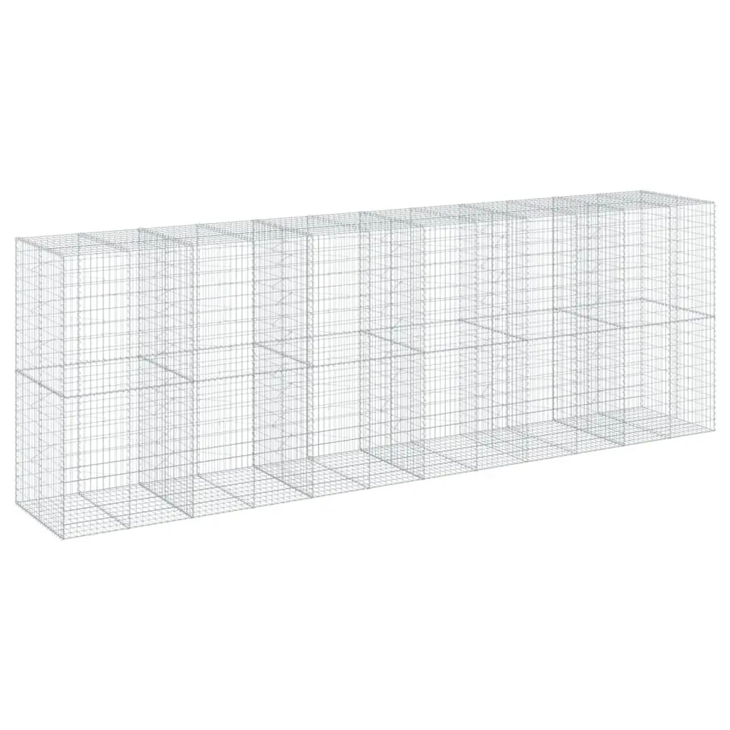 Gabion Basket with Cover 600x100x200cm Silver Wire Cage