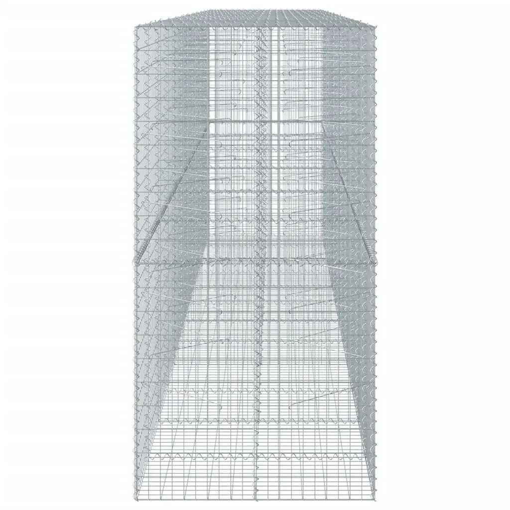Gabion Basket with Cover 600x100x200cm Silver Wire Cage