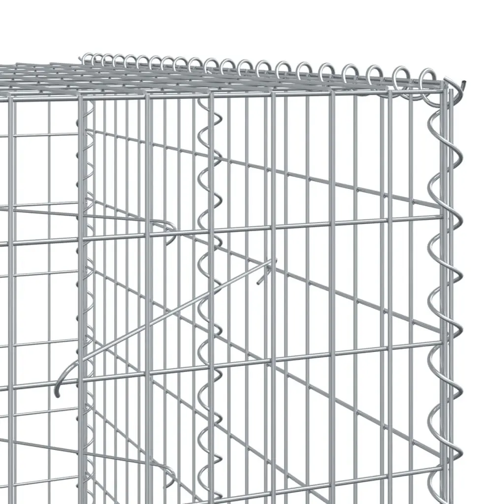 Gabion Basket with Cover 600x100x200cm Silver Wire Cage