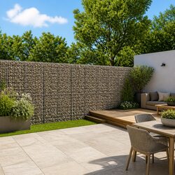 Durable Gabion Basket 650x100x200 cm with Cover