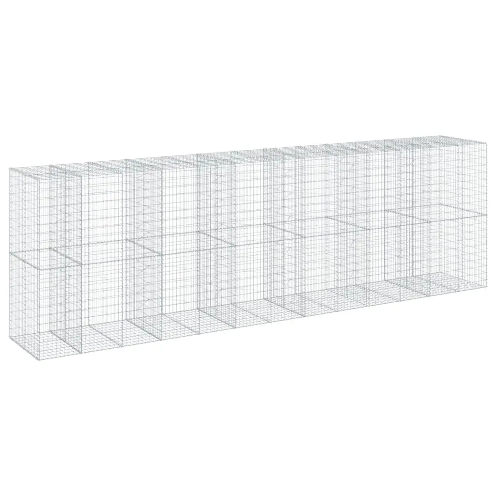 Gabion Basket Galvanised Iron Wire 650x100x200 cm Silver
