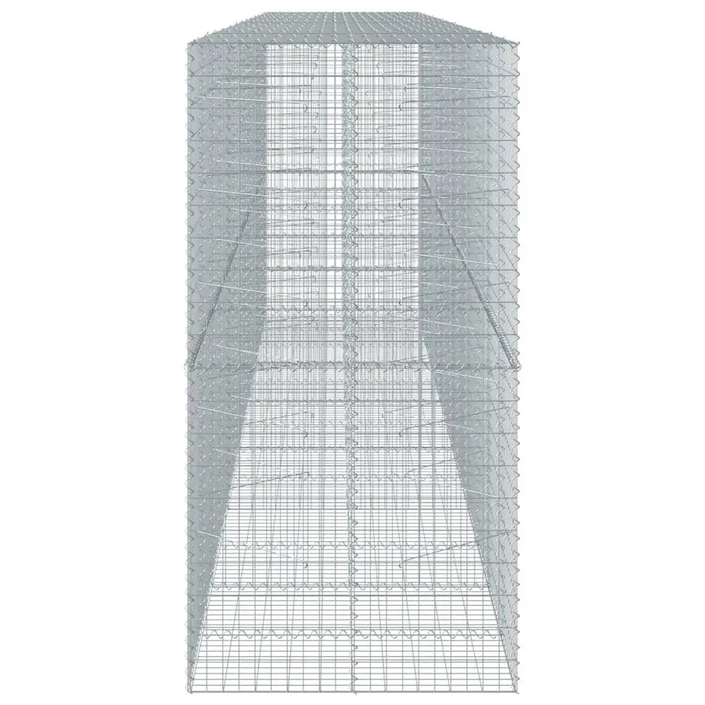 Gabion Basket Galvanised Iron Wire 650x100x200 cm Silver