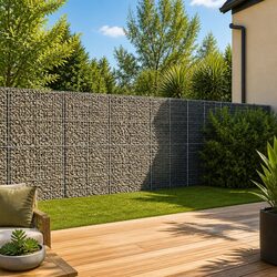 Durable Gabion Basket with Cover 700x100x200 cm for Landscaping