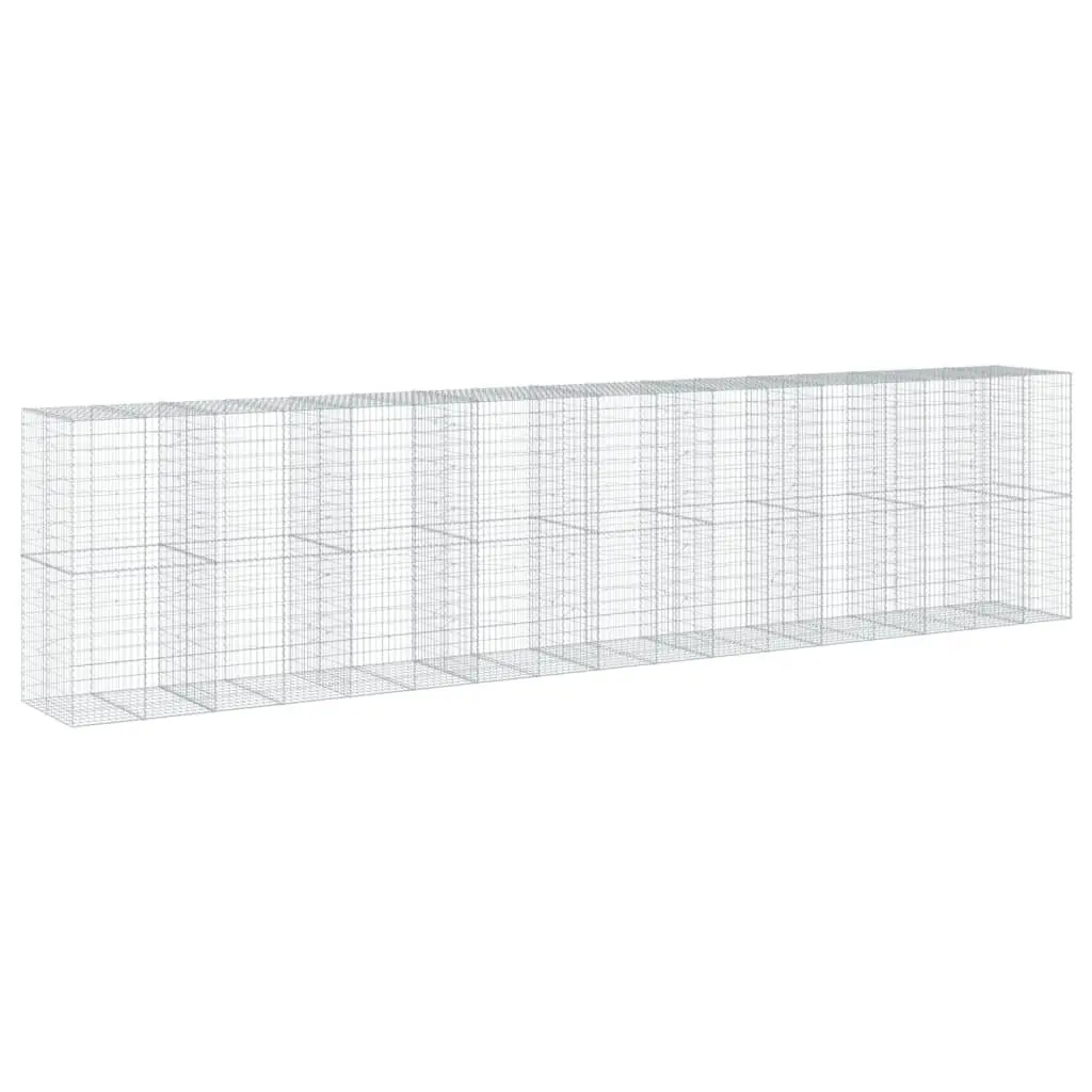 Galvanised Iron Gabion Basket with Cover 850x100x200 cm