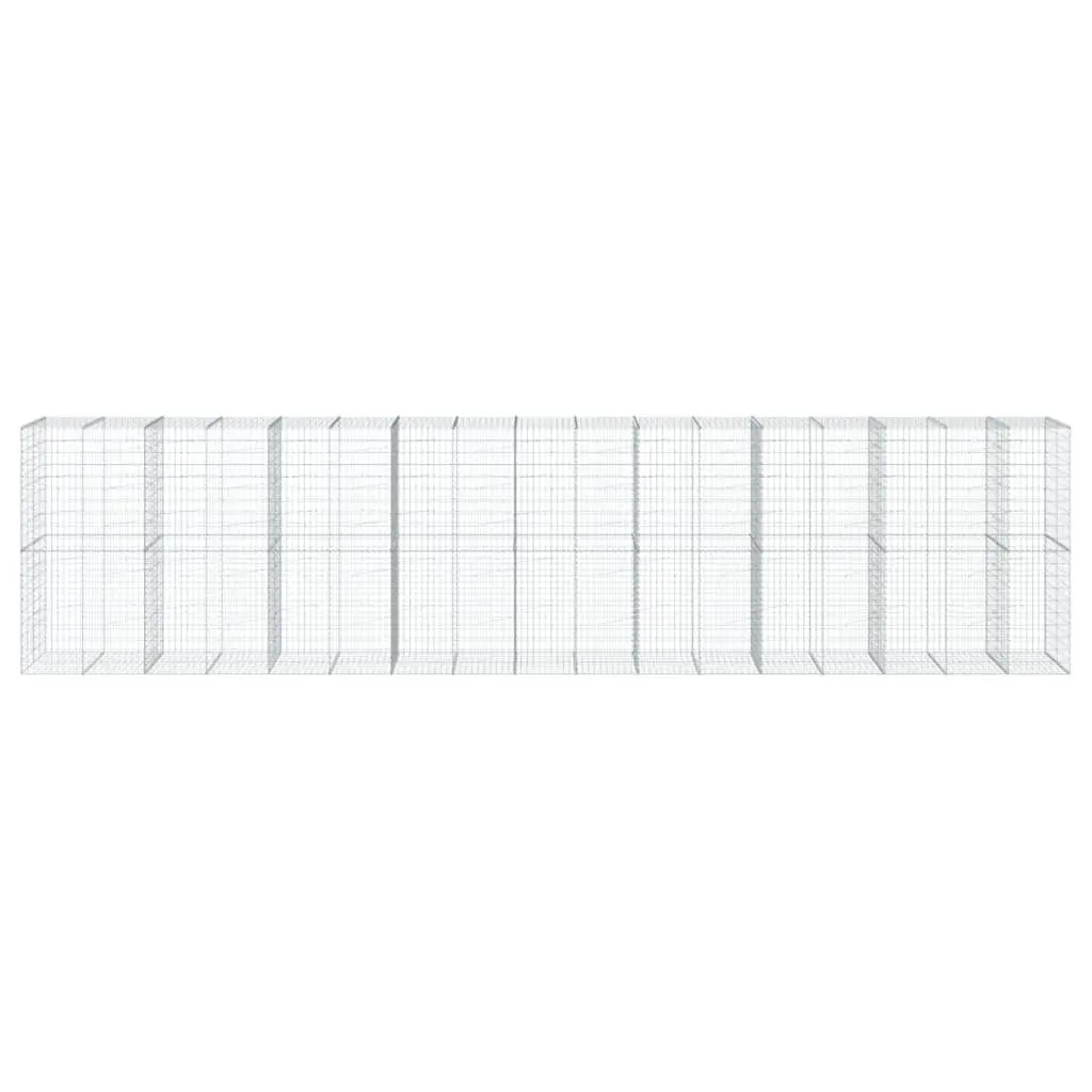 Galvanised Iron Gabion Basket with Cover 850x100x200 cm