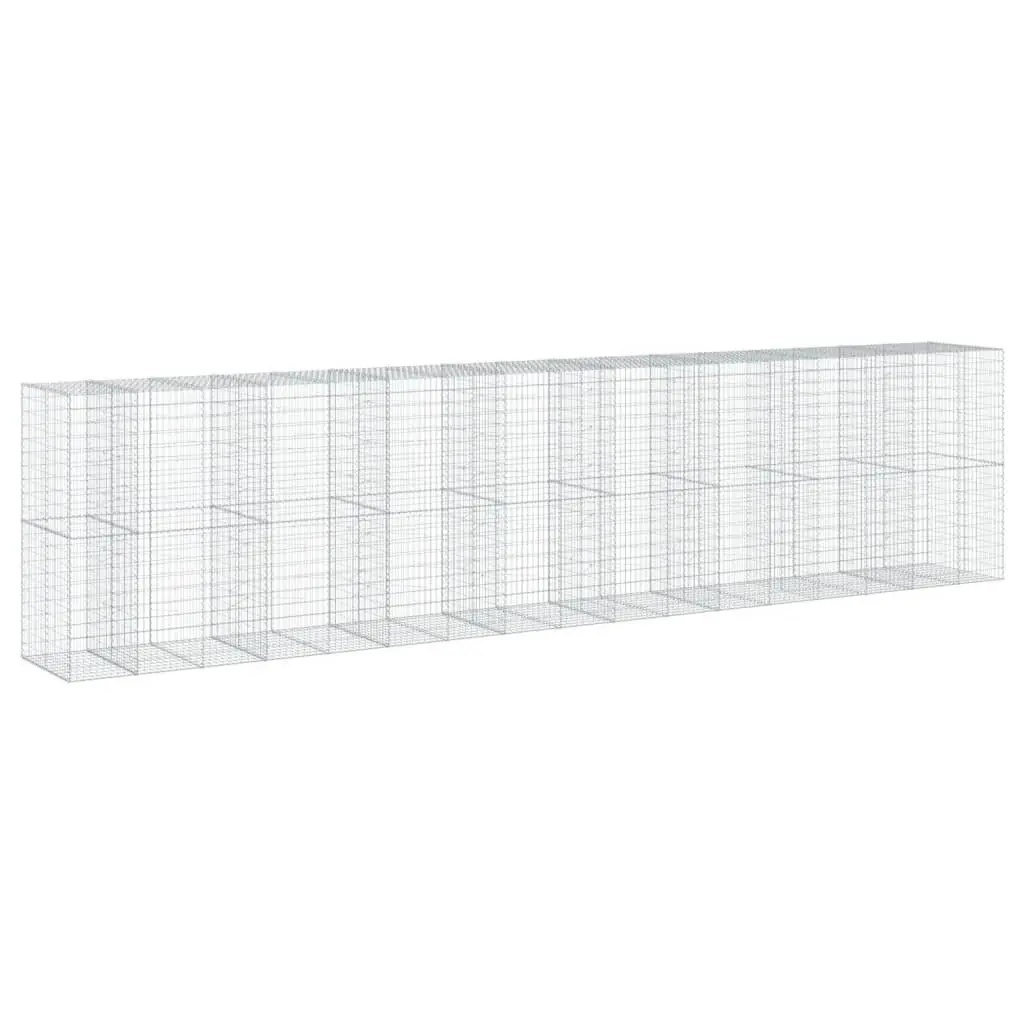 Galvanised Iron Gabion Basket with Cover 850x100x200 cm