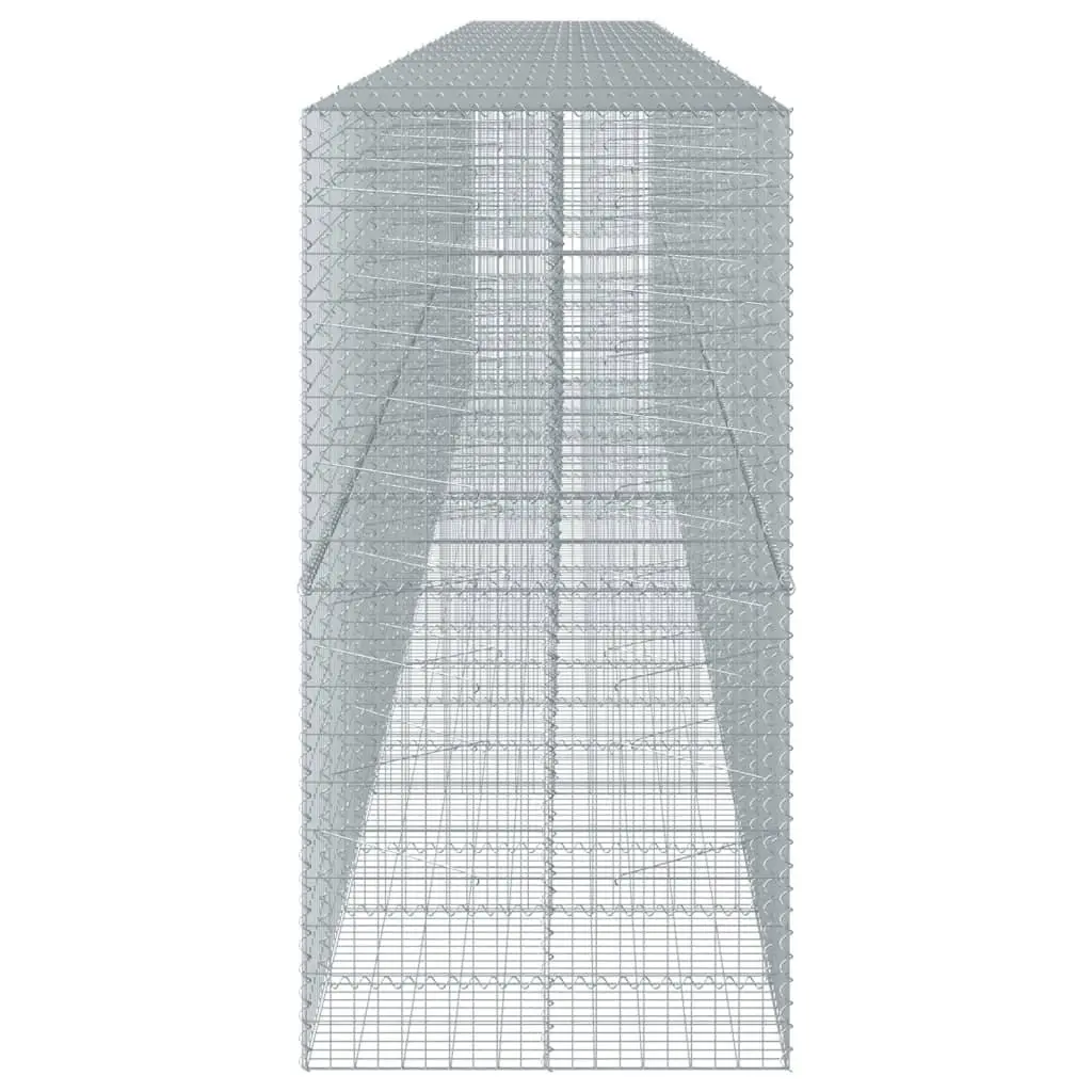 Gabion Basket Galvanised Iron Wire 1000x100x200 cm Silver