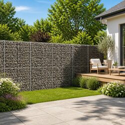 Durable Galvanised Iron Gabion Basket with Cover 1150x100x200 cm