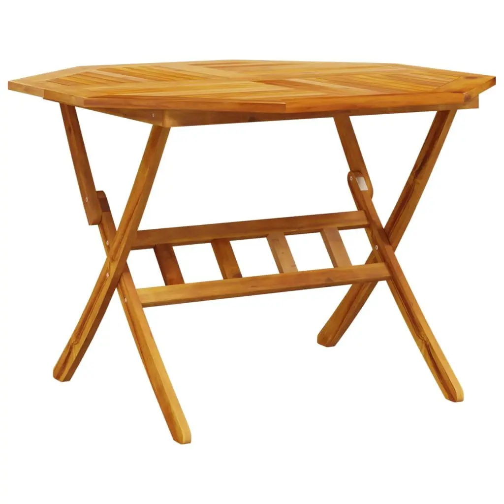 Folding Garden Dining Set with Solid Acacia Wood Construction