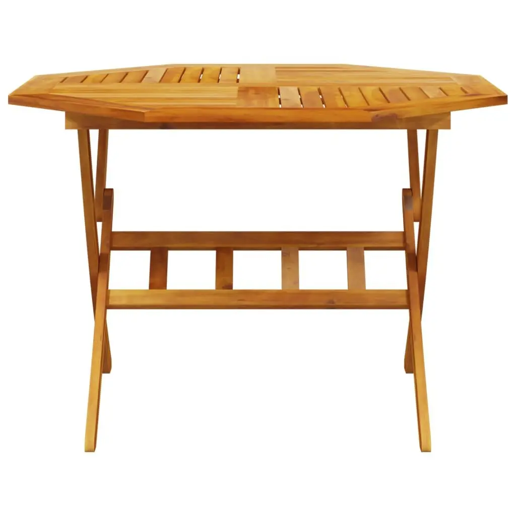 Folding Garden Dining Set with Solid Acacia Wood Construction