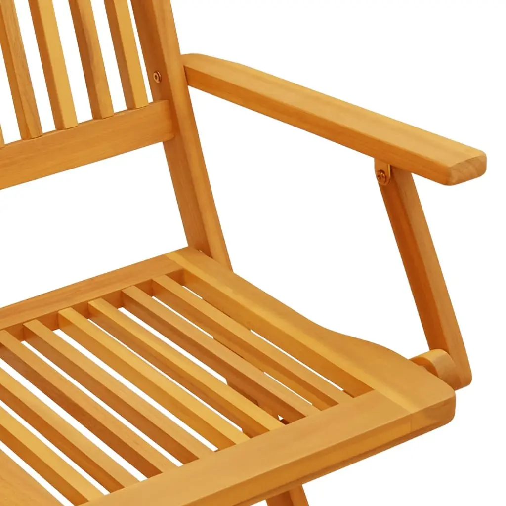 Folding Garden Dining Set with Solid Acacia Wood Construction
