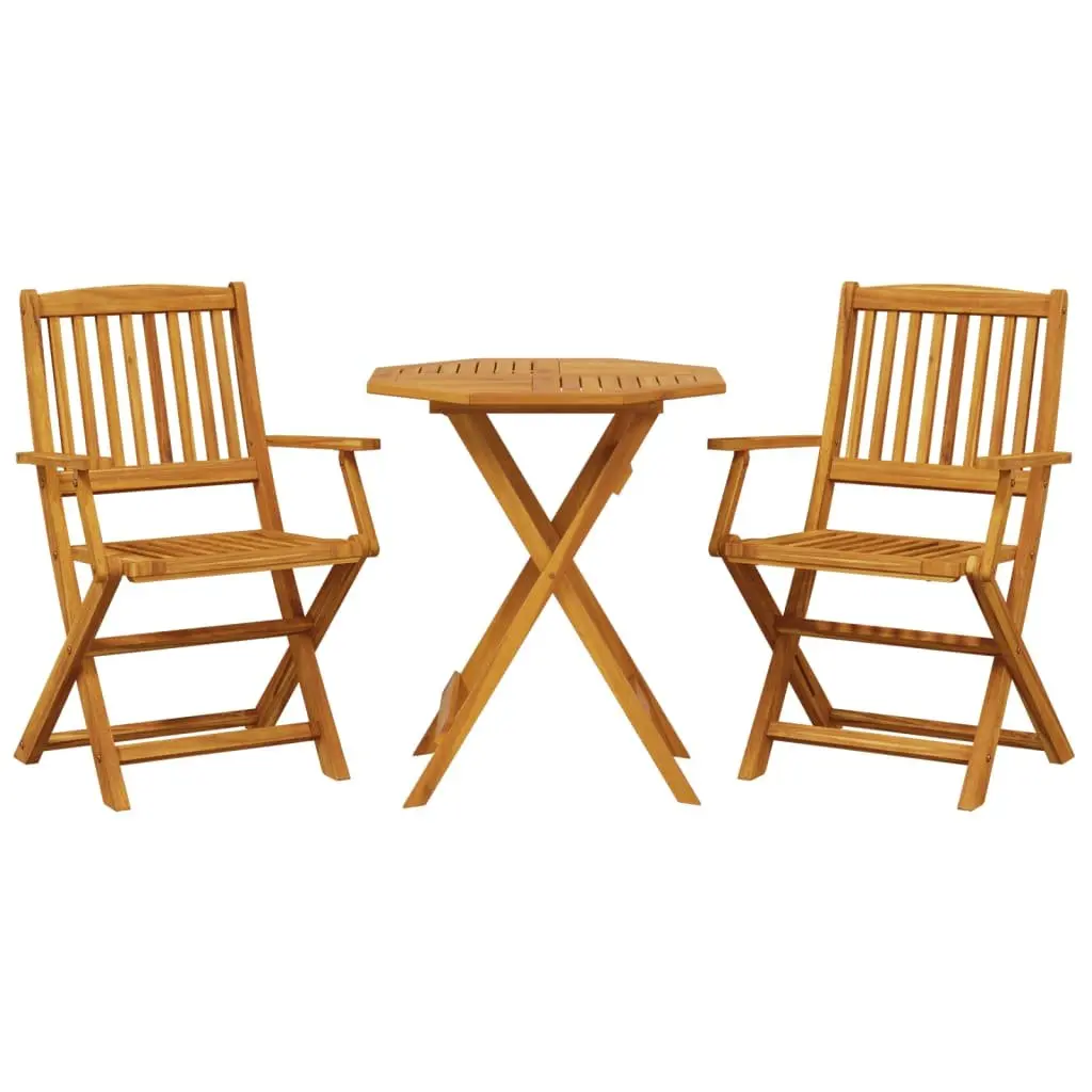 3 Piece Folding Bistro Set for Outdoor Spaces