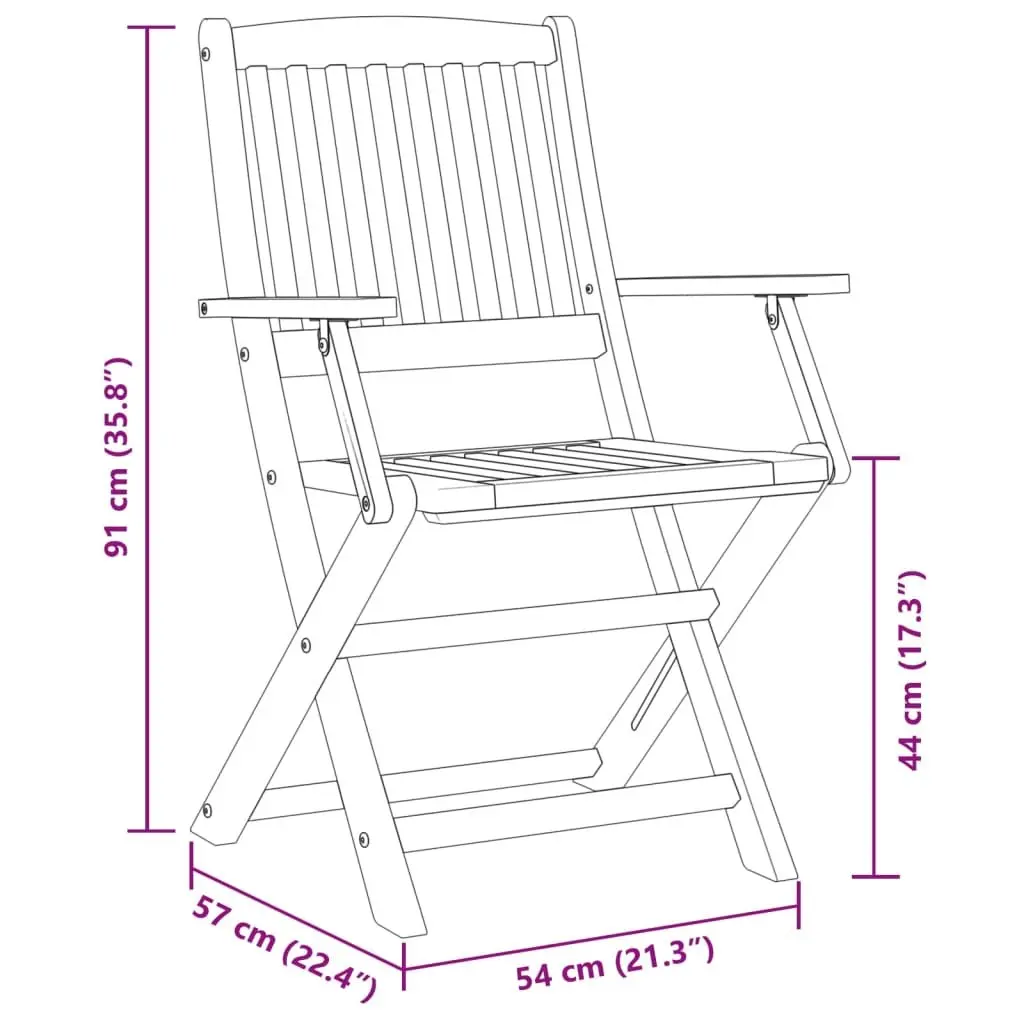 3 Piece Folding Bistro Set for Outdoor Spaces