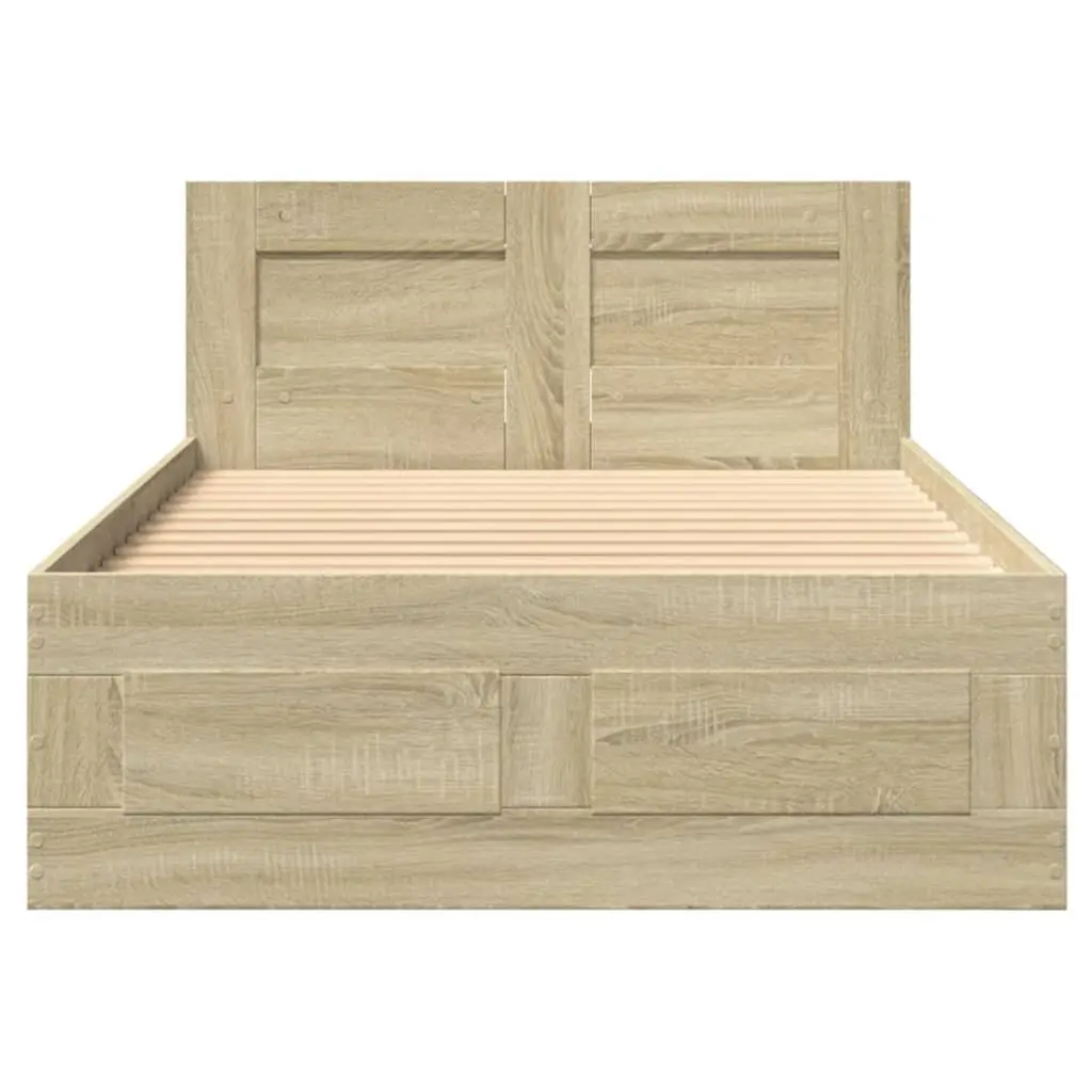 Bed Frame with Headboard and Storage Drawers