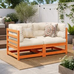 High-Quality Brown Garden Sofa Set for Outdoor Spaces