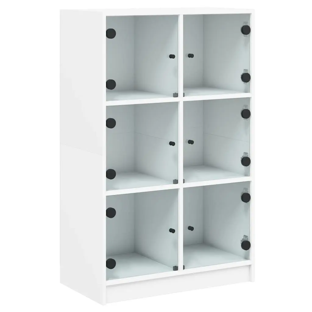 Highboard Storage Cabinet Engineered Wood 68W x 37D x 109H cm White