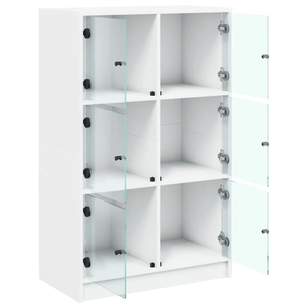 Highboard Storage Cabinet Engineered Wood 68W x 37D x 109H cm White