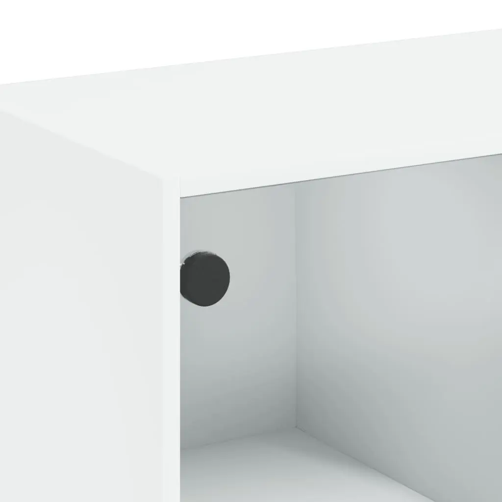 Highboard Storage Cabinet Engineered Wood 68W x 37D x 109H cm White