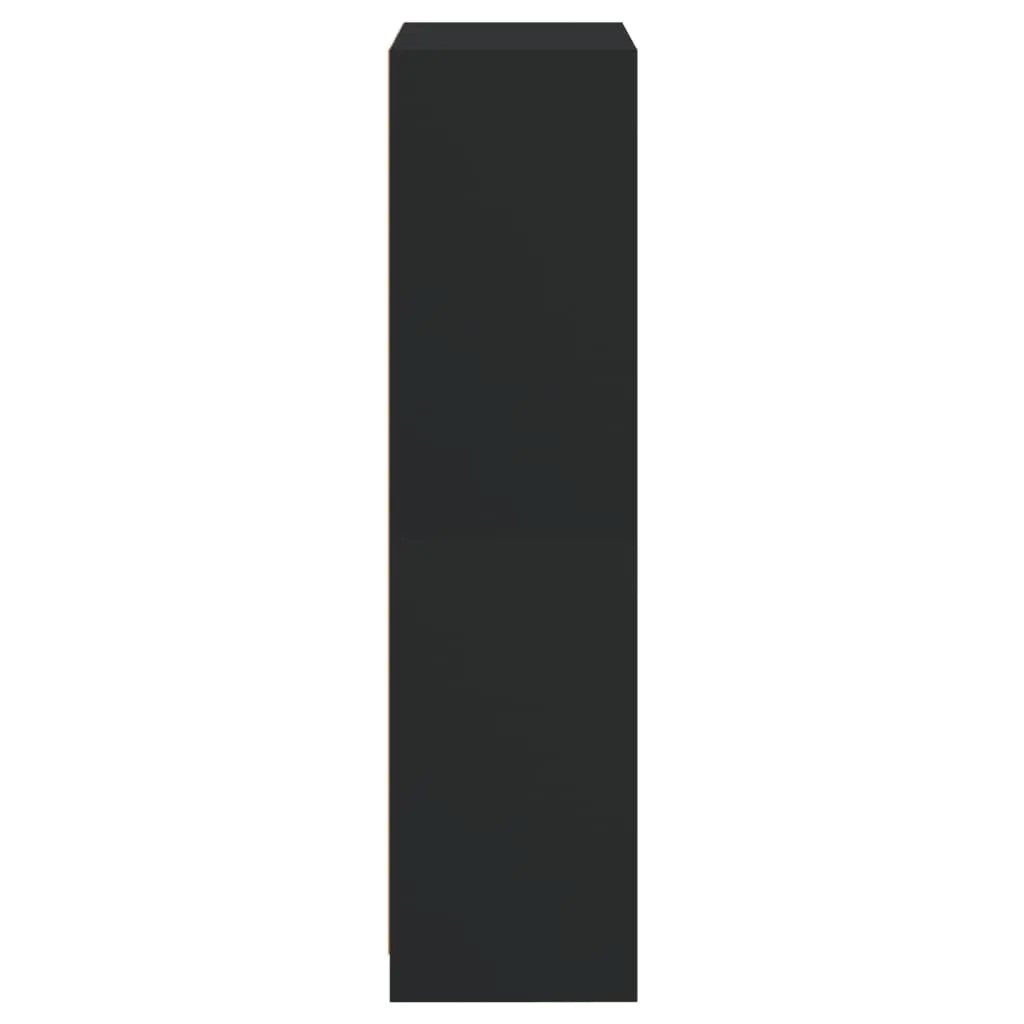 Highboard Storage Cabinet in Black 68x37x142cm